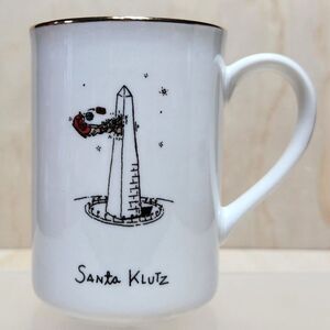 Merry Masterpieces Vintage 1999 Santa Klutz Mug White Washington Monument Cup